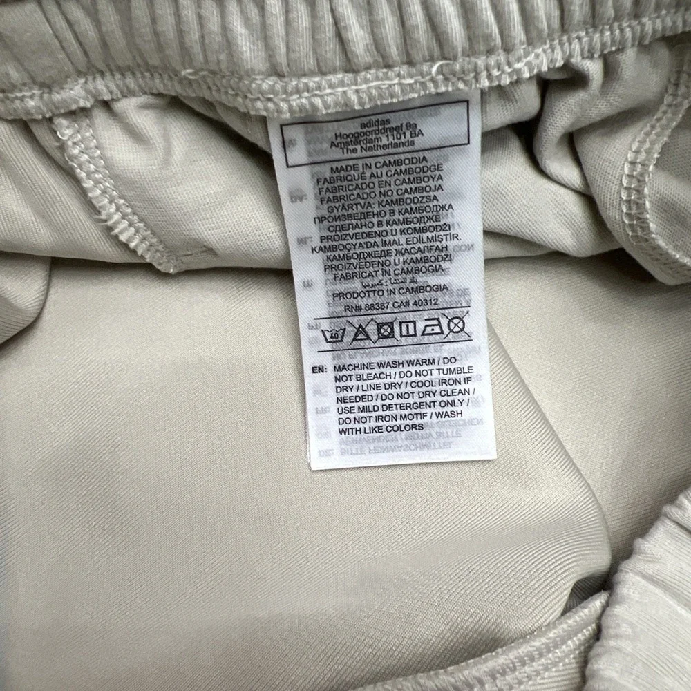 Adidas SOFT LUX Mens Size Medium Beige Jogger Pants KB5691